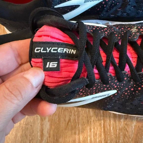 BROOKS Glycerin 16 Black Pink Women’s Running Sneaker Shoes Size  8.5 - Picture 6 of 13
